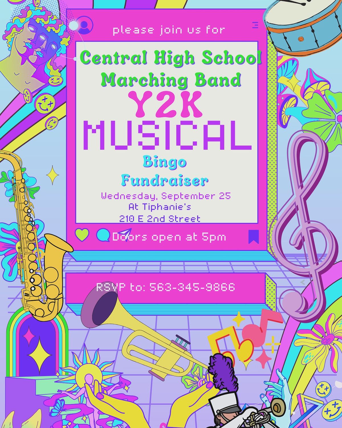 Central High School Y2K Musical Bingo Marching Band Fundraiser