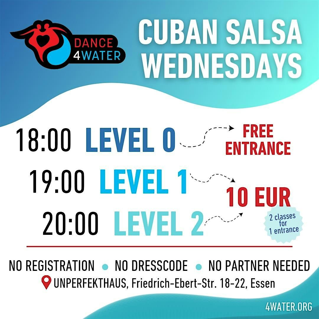 Cuban Salsa Wednesdays for Charity - Level 0 (free entry!)