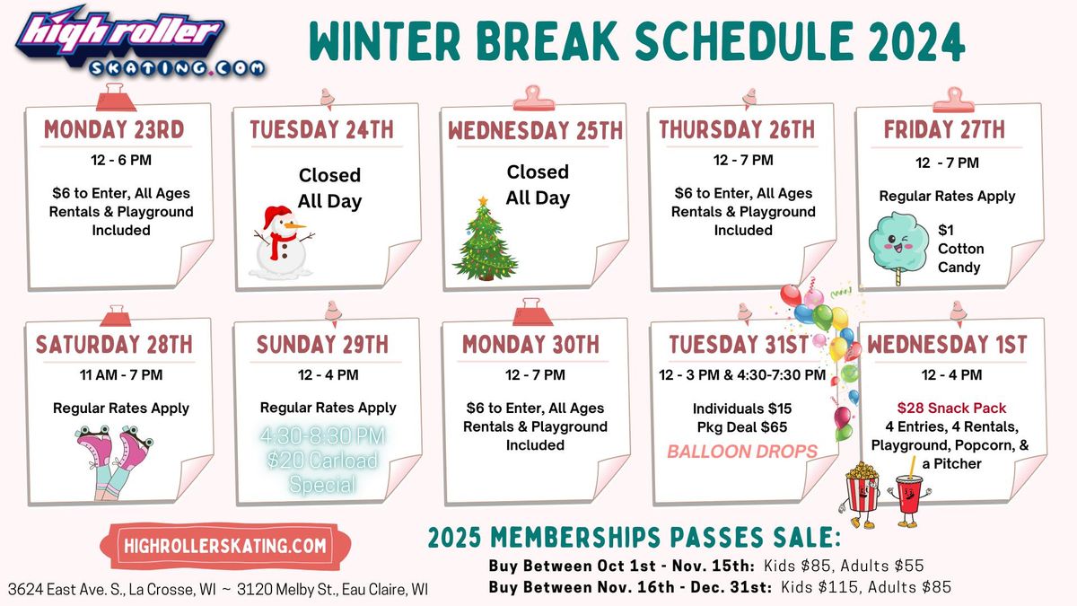 Open Extra Hours for Winter Break Skating Party