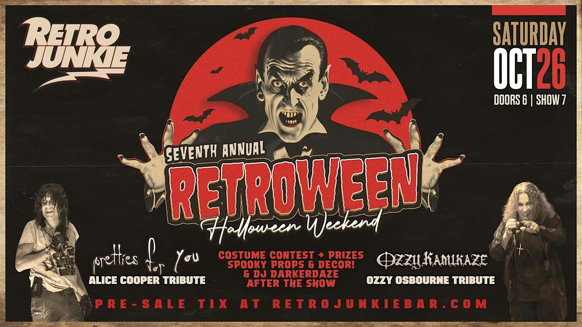 RETROWEEN BASH w\/ Alice Cooper + Ozzy Tributes + DJ Darkerdaze!