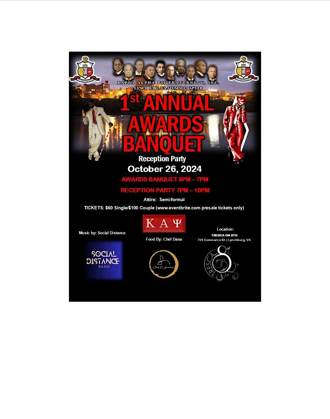 Kappa Alpha Psi Fraternity Inc. Lynchburg Alumni 1st Annual Awards Banquet