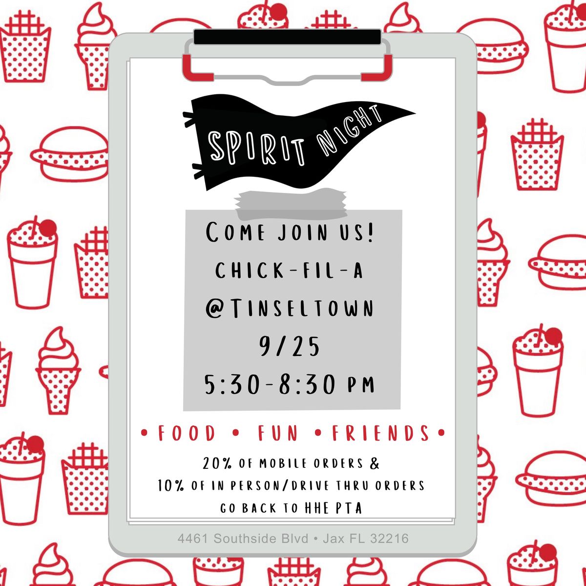 Spirit Night \u2022 Chick-fil-a