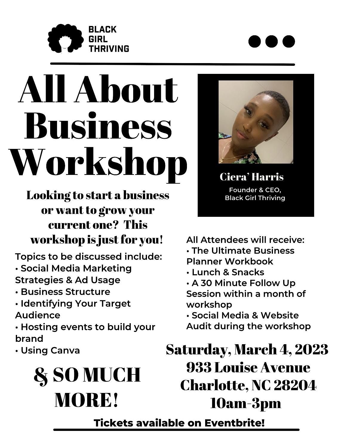 BGT Presents: The All About Business Workshop