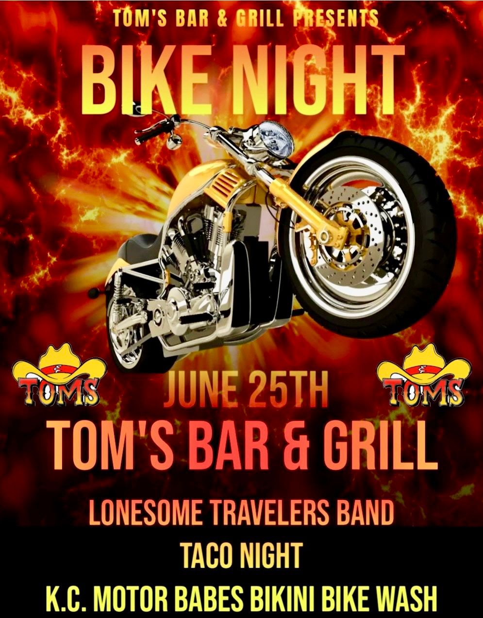 BIKE NIGHT WITH LONESOME TRAVELERS & K.C. MOTOR BABES