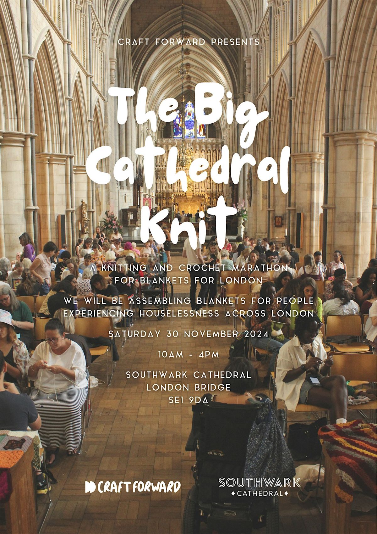 The Big Cathedral Knit - Assembling Blankets for London