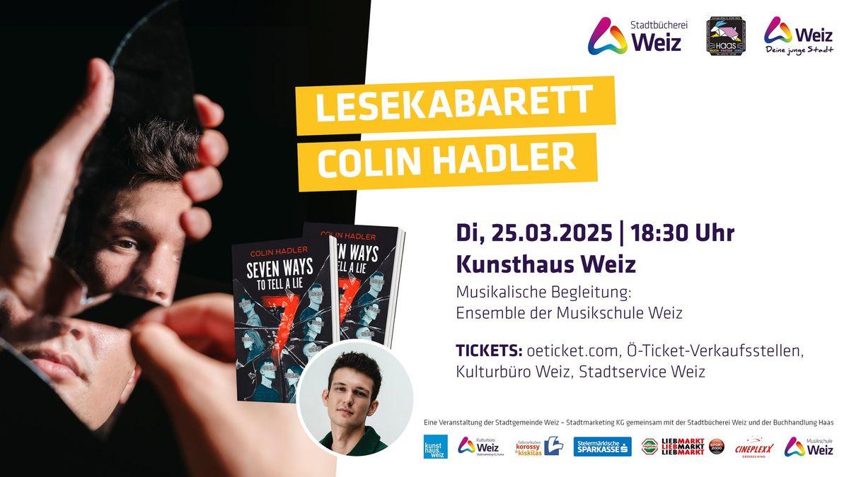 LESEKABARETT: Eine Reise zwischen Thriller und Krimi mit Colin Hadler