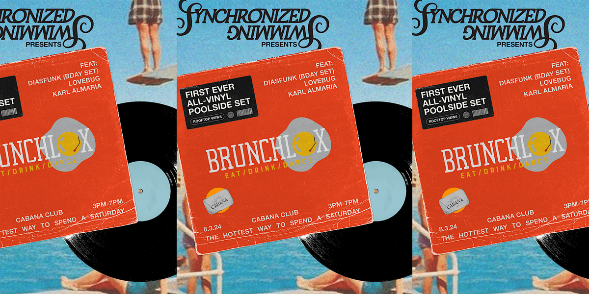 Synchronized Swimming presents... Brunchlox, an all-vinyl poolside set