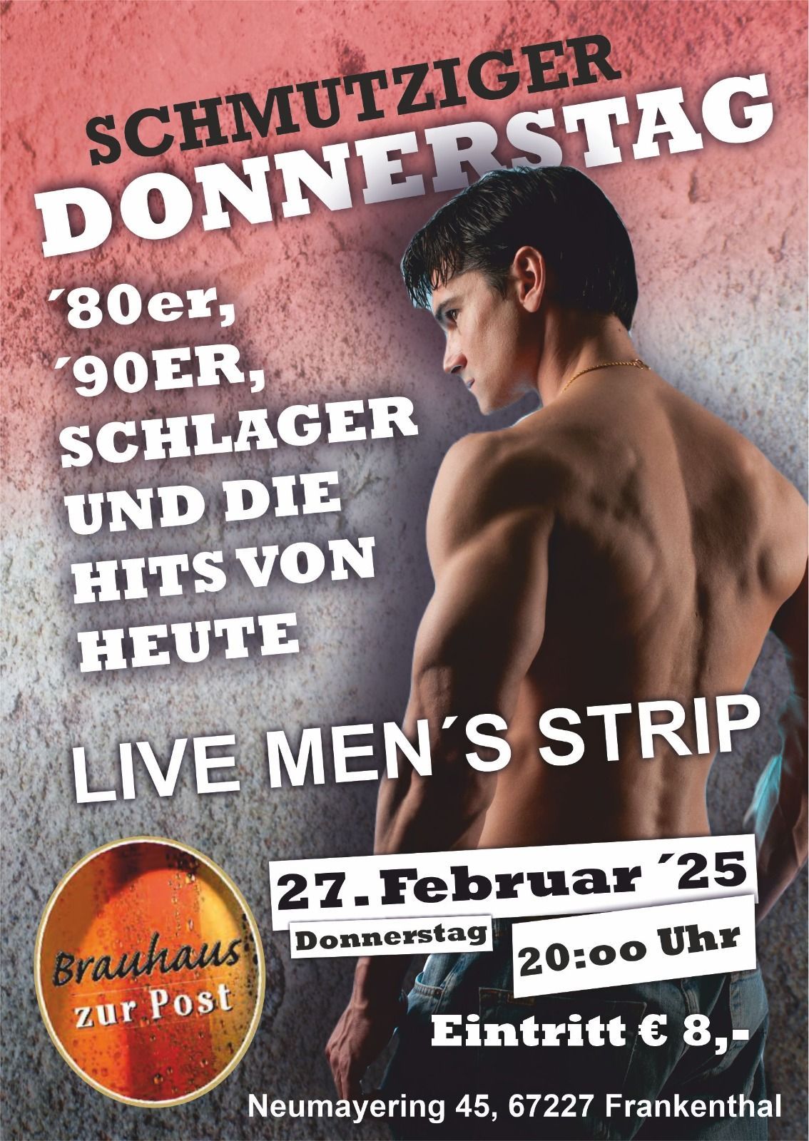 Altweiberfashing mit Live Menstrip