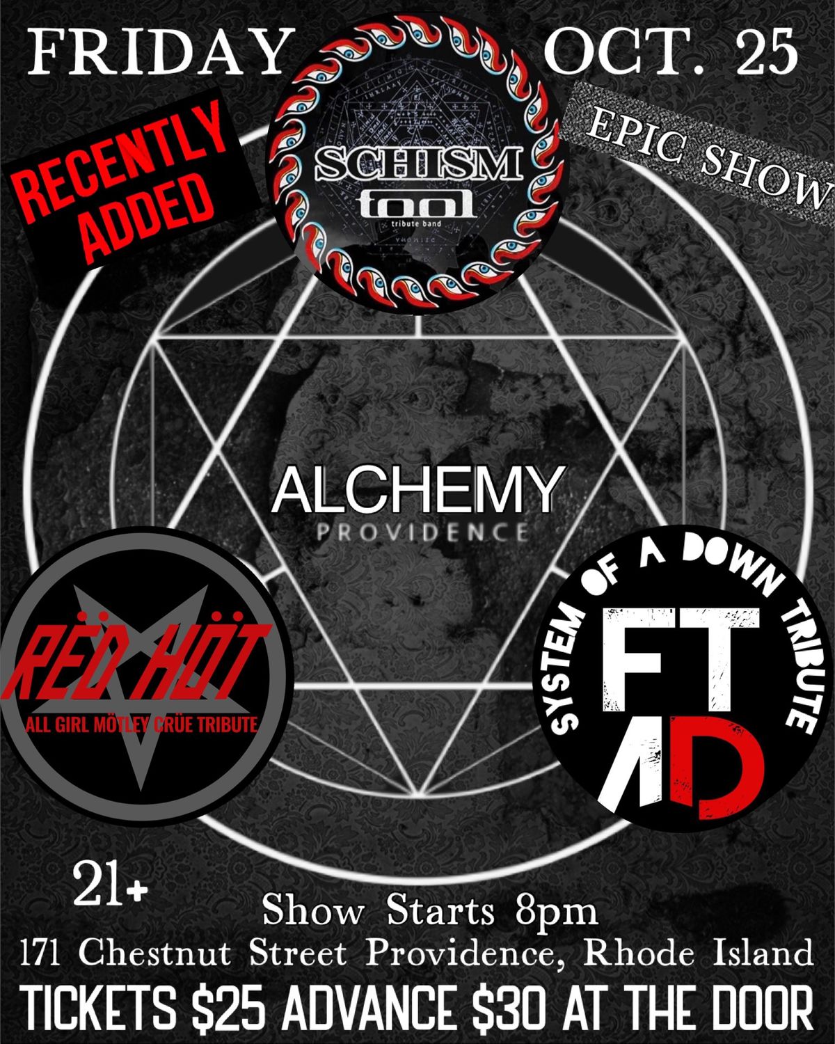 RED HOT DEBUTS AT ALCHEMY W\/ SCHISM & FTAD