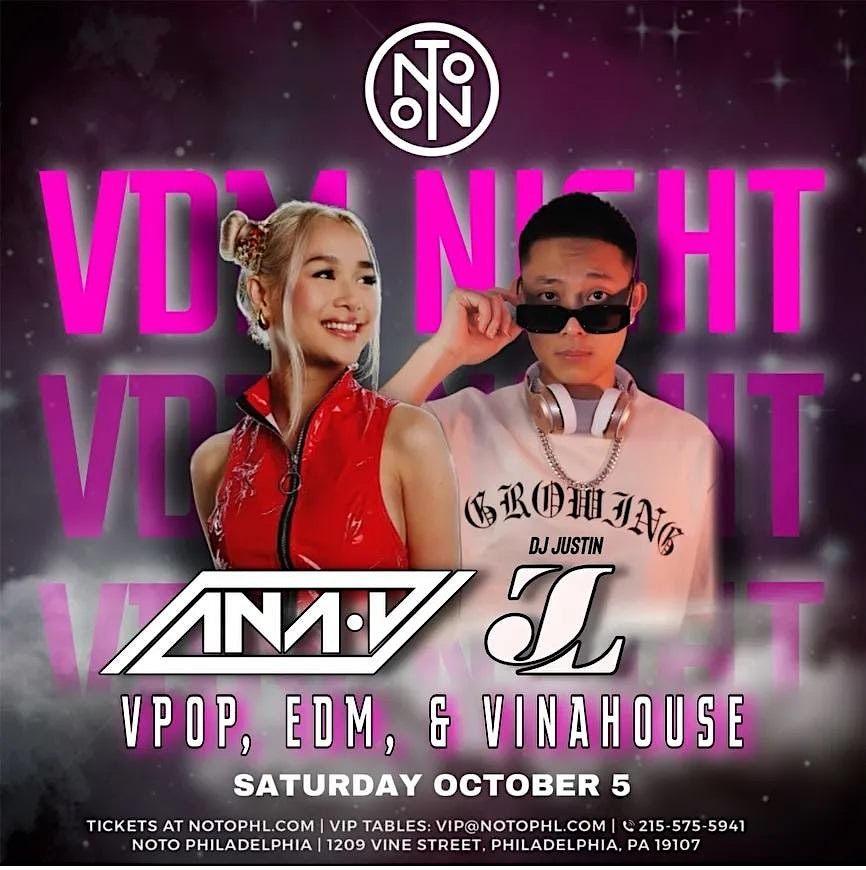 VDM Night: Ana V & DJ Justin @ Noto Philly October 5