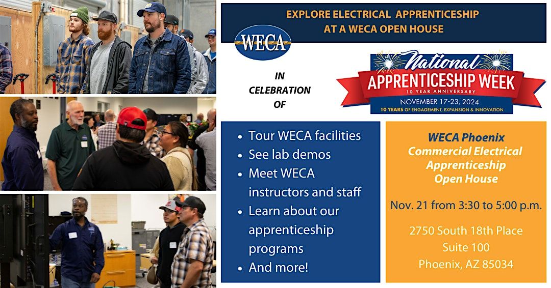 Weca Electrical Module WECA Phoenix Electrical Apprenticeship Program Open House 2024, WECA ...