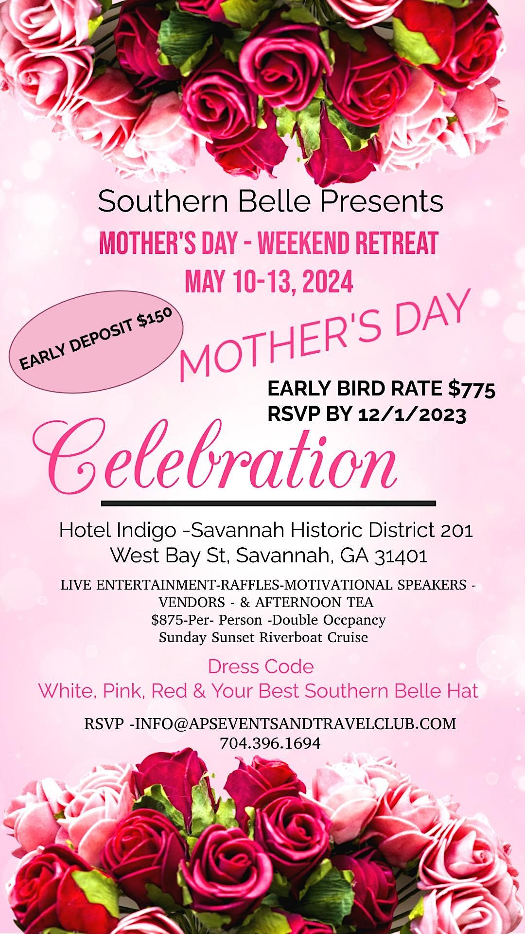 SOUTHERN BELLE PRESENTS  - MOTHER'S DAY - WEEKEND RETREAT