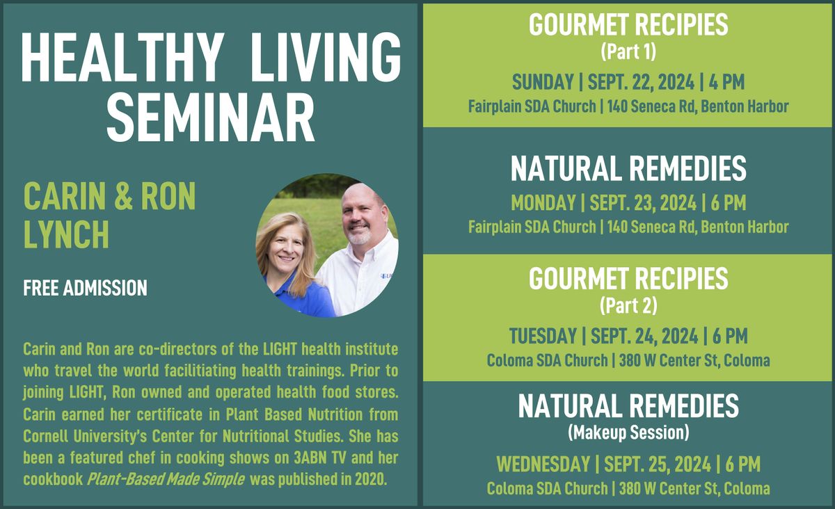 CARIN LYNCH - HEALTHY LIVING SEMINAR