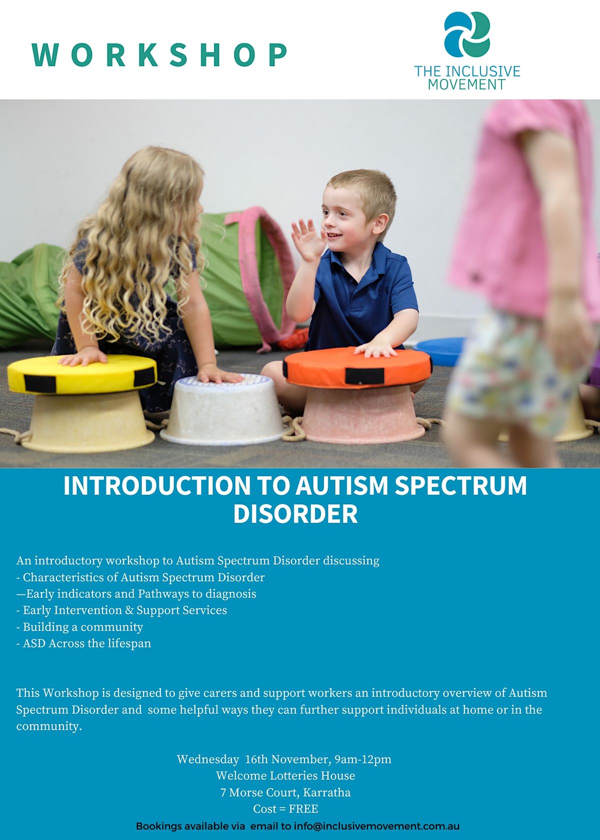 Introduction To Autism Spectrum Disorder 7 Morse Ct Karratha 16 November 2022