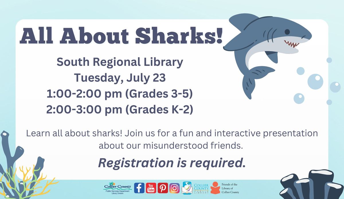 All About Sharks at South Regional Library