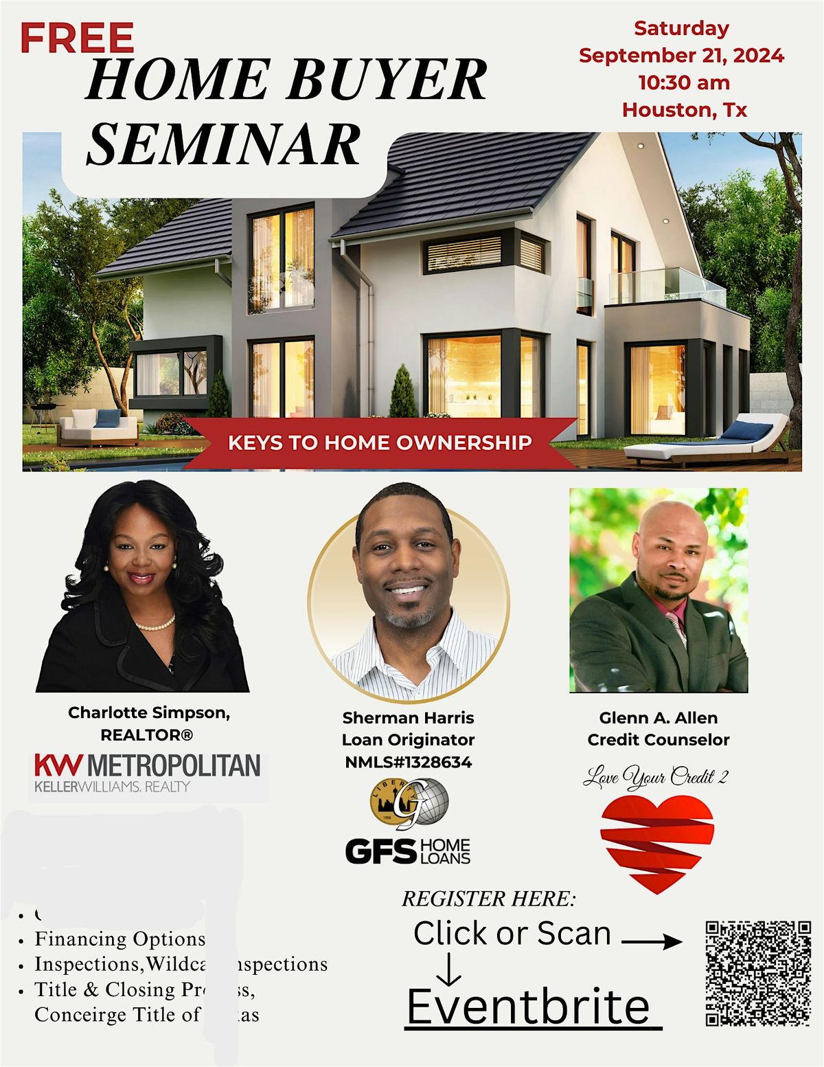 "Keys To Home Ownership" Home Buyer Seminar