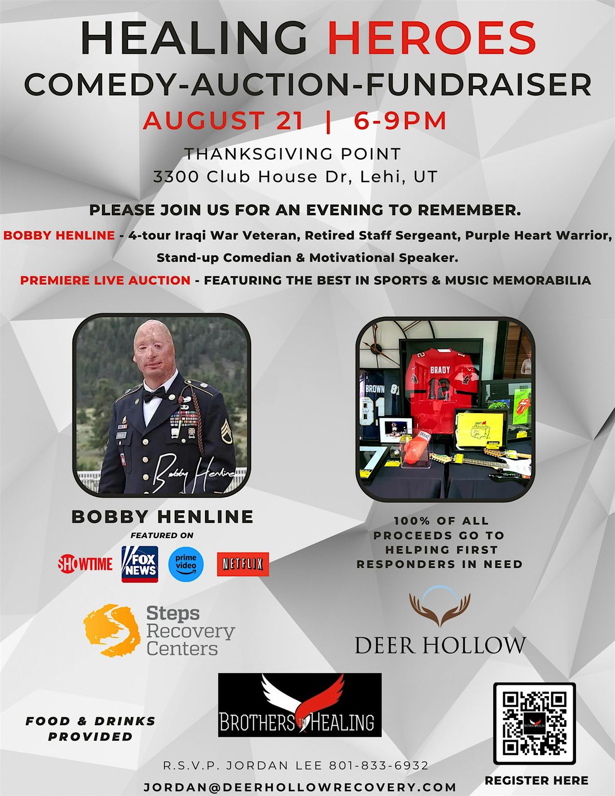 HEALING HEROES! Auction, Comedy & Motivational Speaker