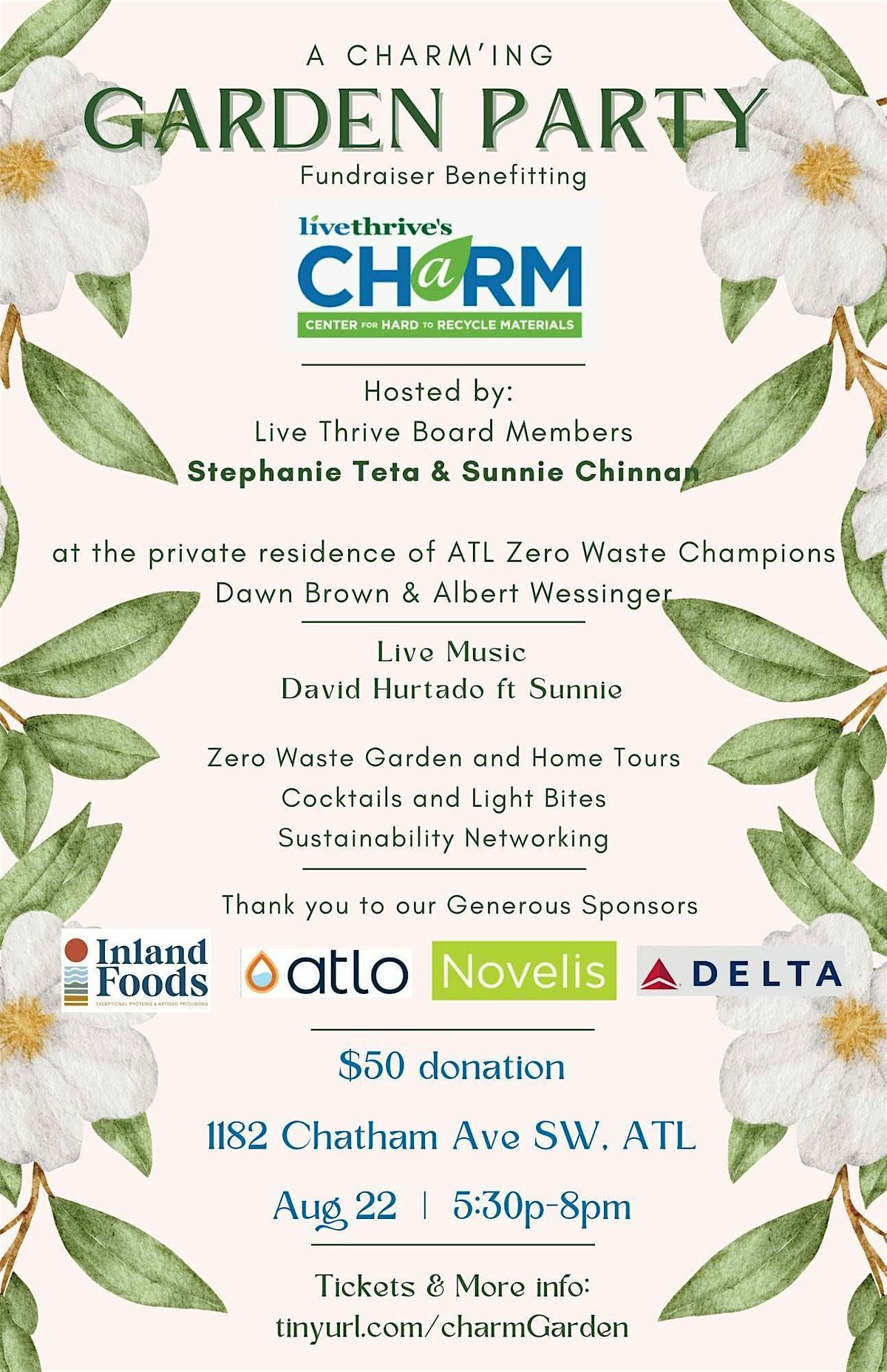 A Charm'ing Garden Party Fundraiser Benefiting LiveThrive's CHaRM