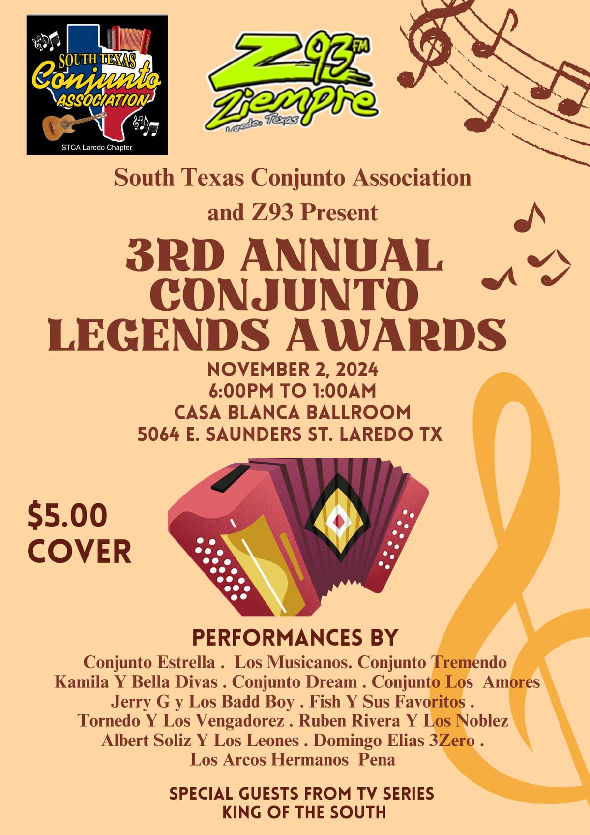 3rd Annual STCA Conjunto Legends Awards 