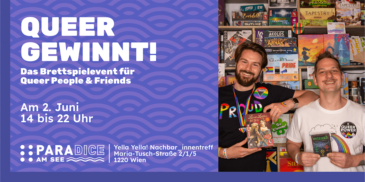 Queer Gewinnt! The Boardgameevent for queer people and friends!