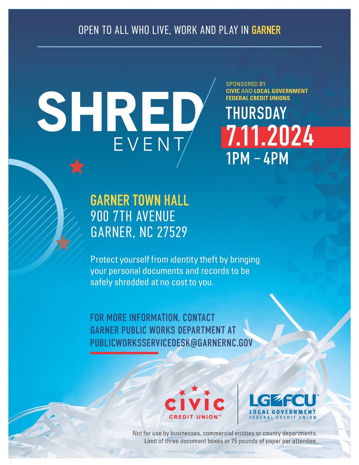 Garner Shred Event
