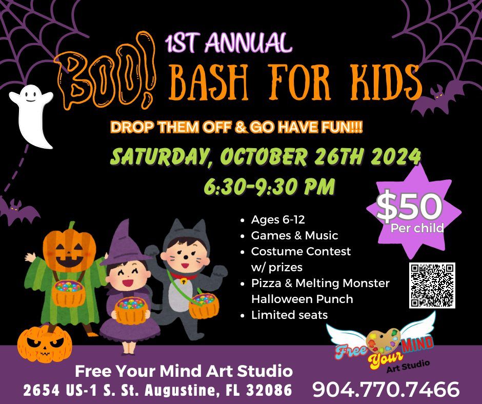 1st Annual Boo Bash for Kids - Drop off 6:30 pm - Parents Night Out