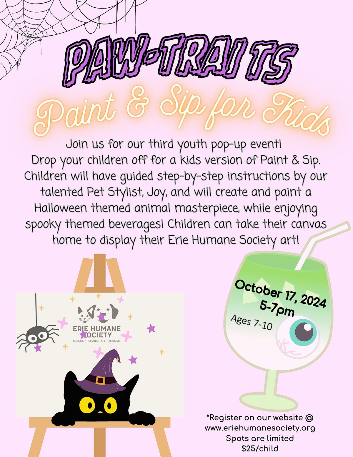 Paw-Traits Paint & Sip for Kids