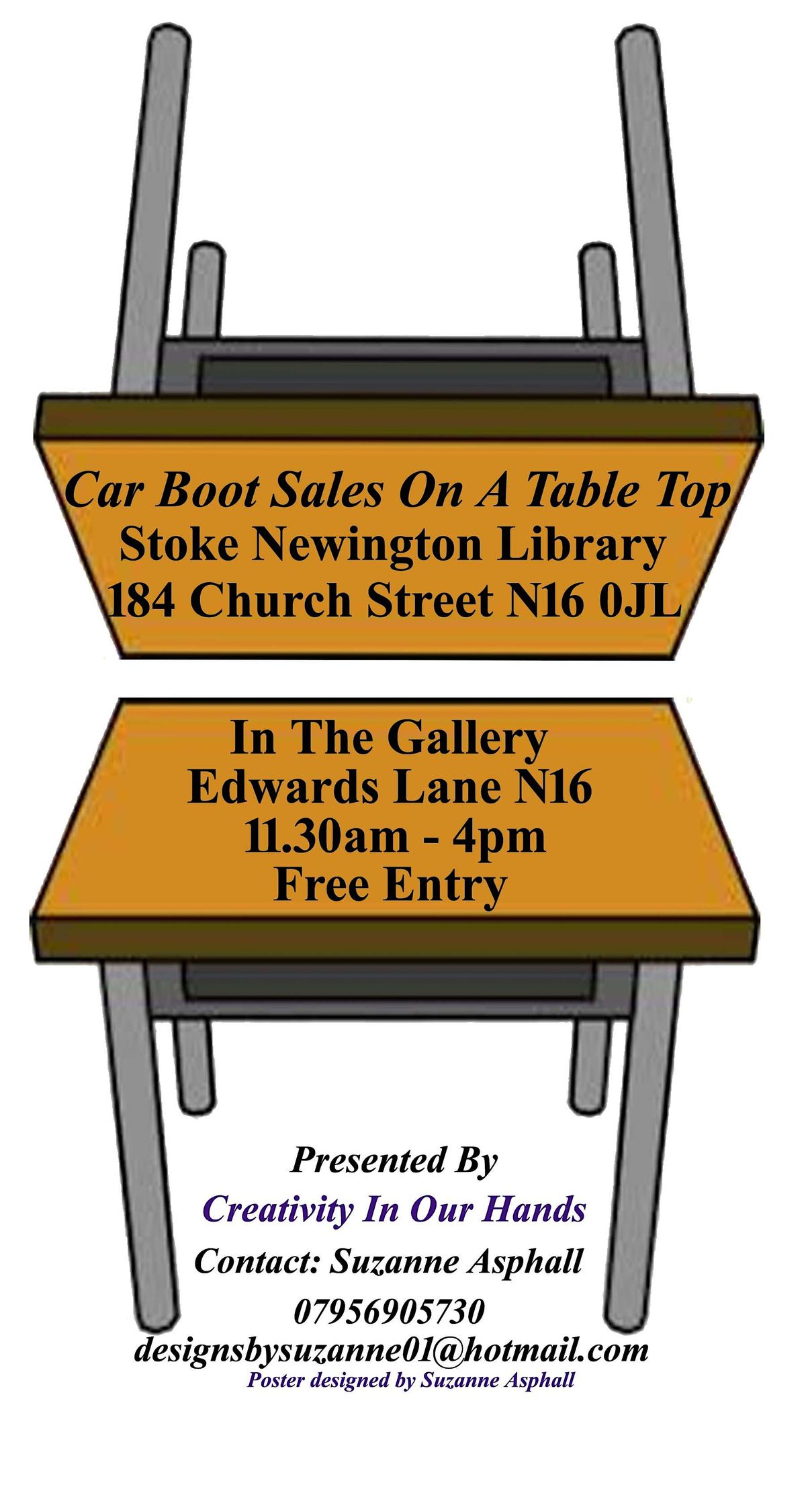 Car boot sales on a table top