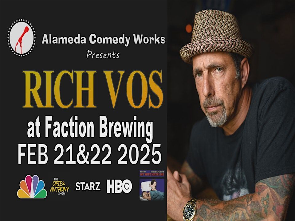 Rich Vos  (HBO & Comedy Central)  Laughs On Tap at Faction Brewing