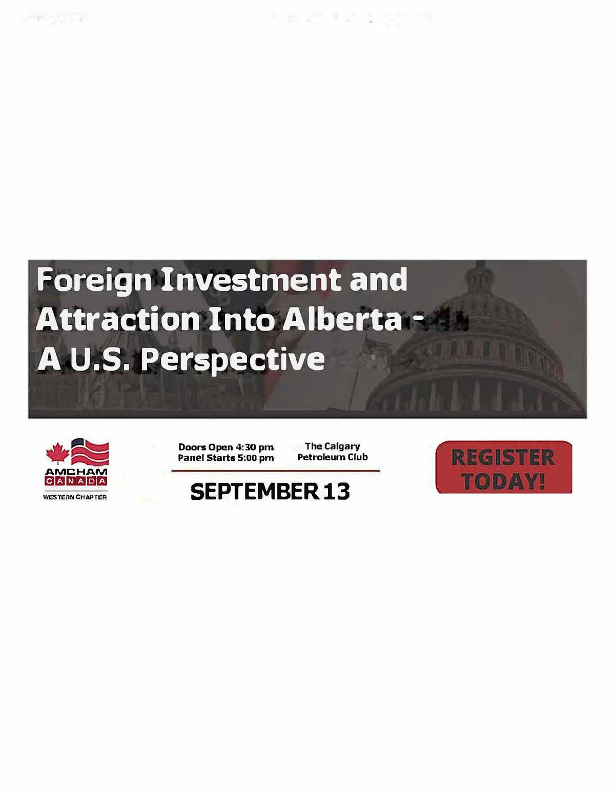 Foreign Investment and Attraction Into Alberta - A U.S. Prespective