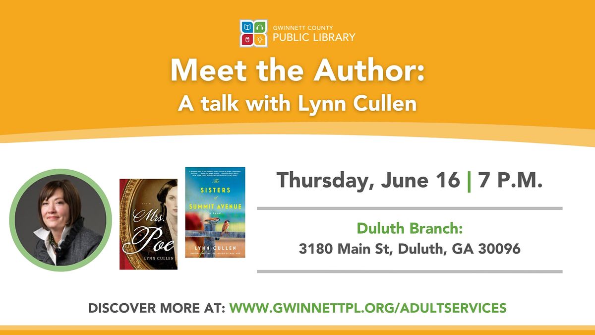 Meet The Author A Talk With Bestselling Author Lynn Cullen Gwinnett