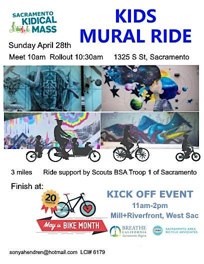 Kids Mural Ride to May is Bike Month Kick-Off Event