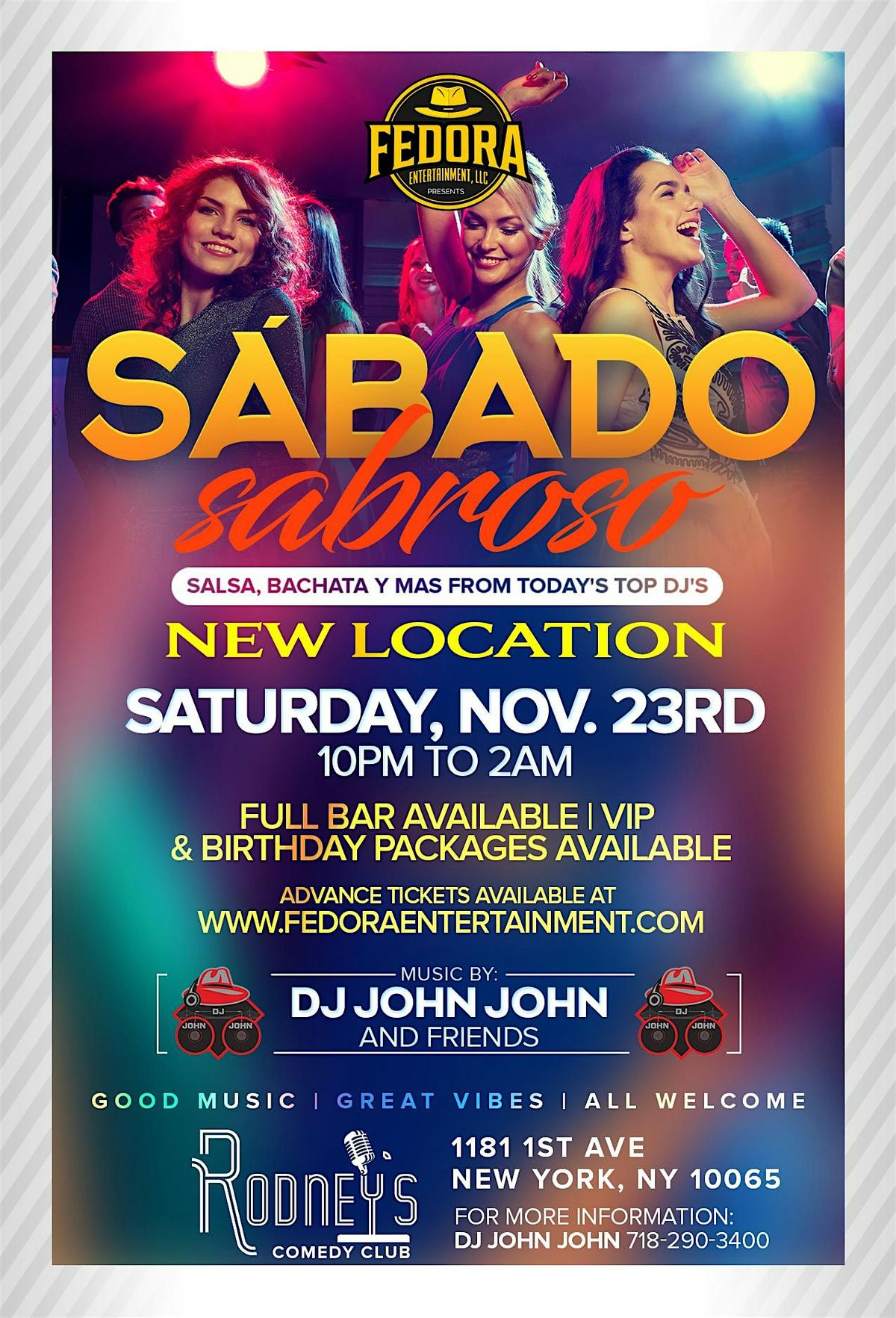 S\u00c1BADO SABROSO at Rodney's (NEW LOCATION)