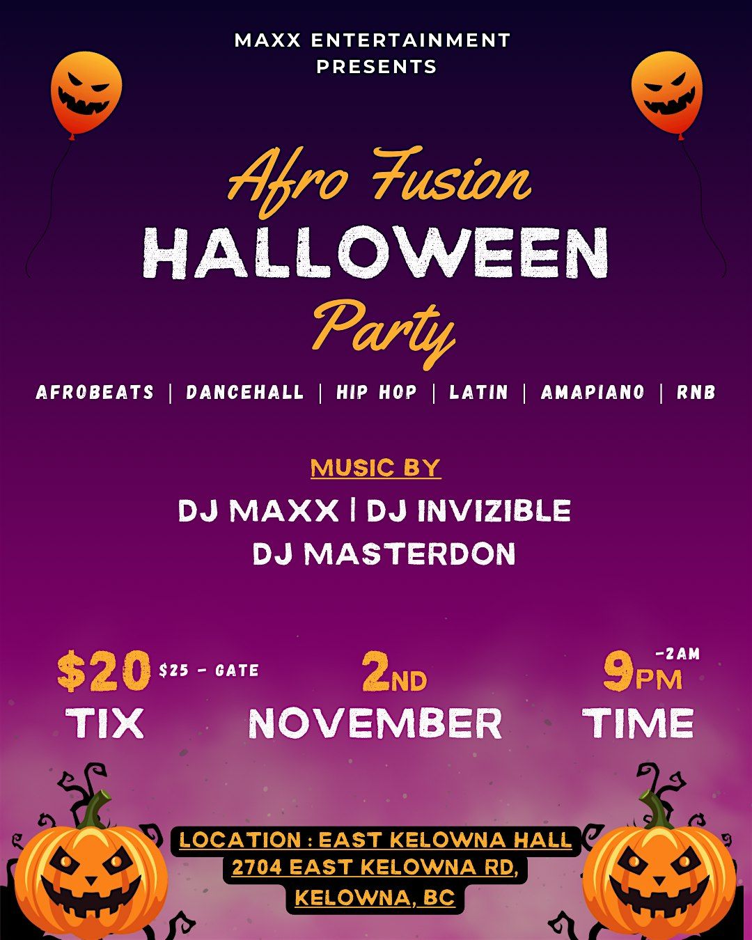 Afro Fusion Halloween Party