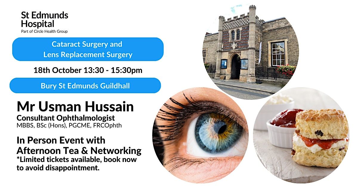 FREE Face to Face Event - Cataract Surgery and Lens Replacement Surgery