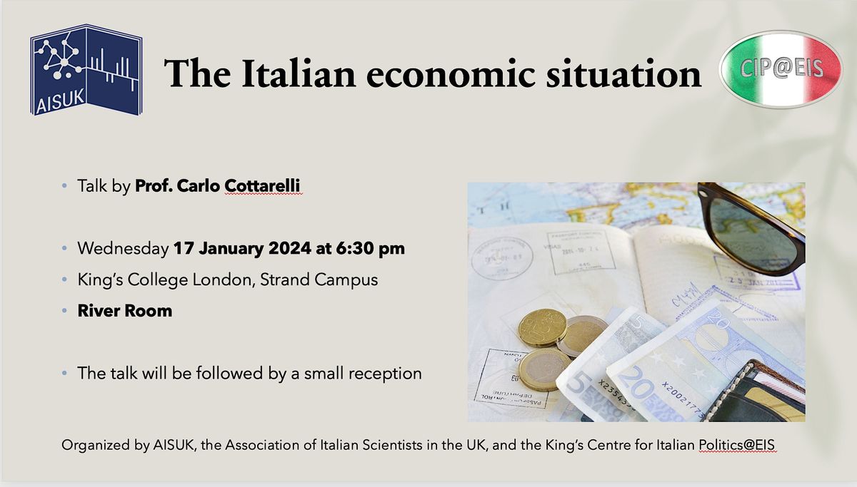 The Italian economic situation, King's College London, 17 January 2024