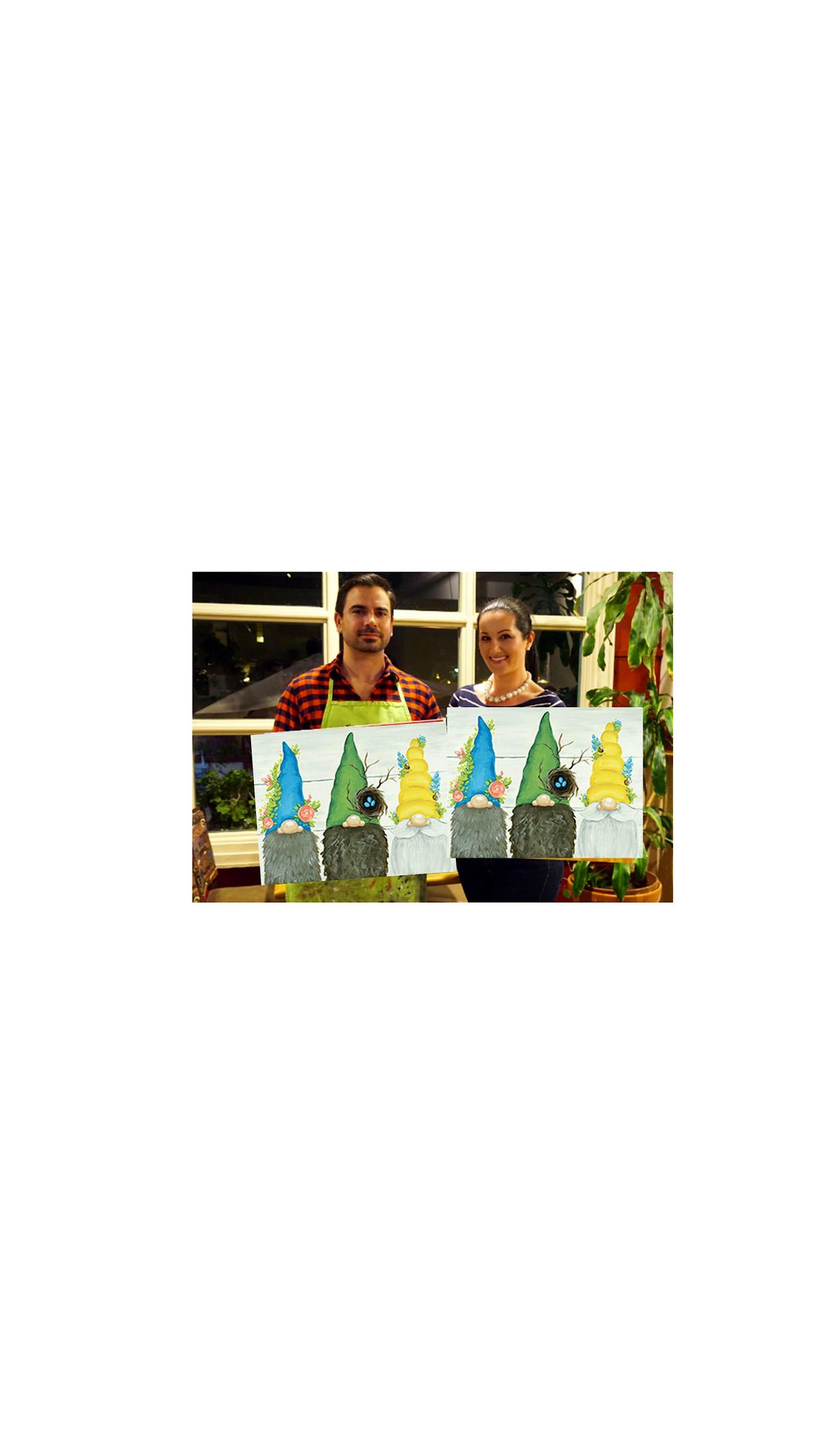 Garden Gnomes- Canvas bachelorette party - paint with Marian