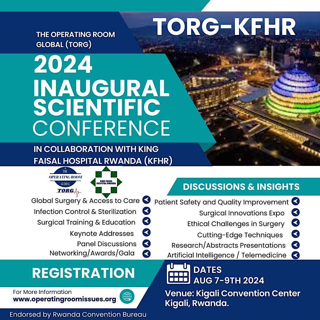 Sponsor Inaugural Scientific Conference, TORG-KFHR 2024, Rwanda, 7-9th Aug.