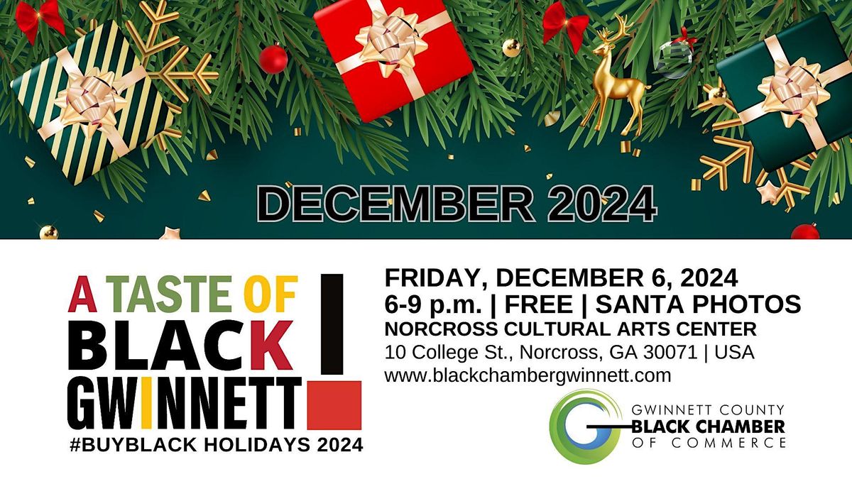 A Taste of Black Gwinnett Youthpreneur Vendors - December - 2024