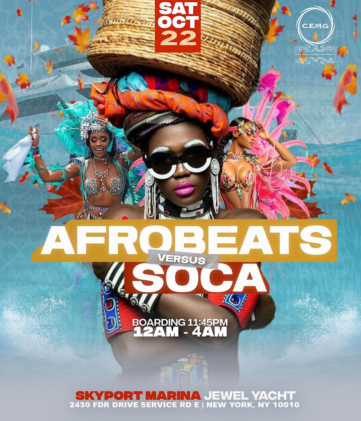 Afrobeats Vs Soca Nightlight Yacht Party