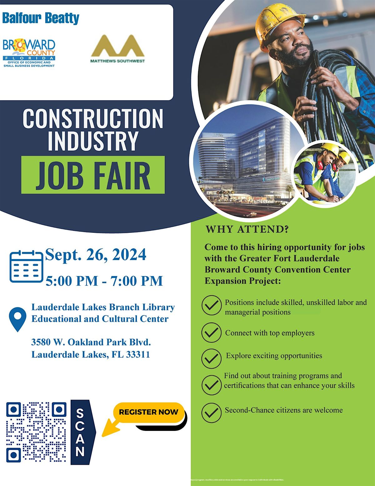 Broward County Convention Center Expansion Project Job & Resource Fair-10\/9