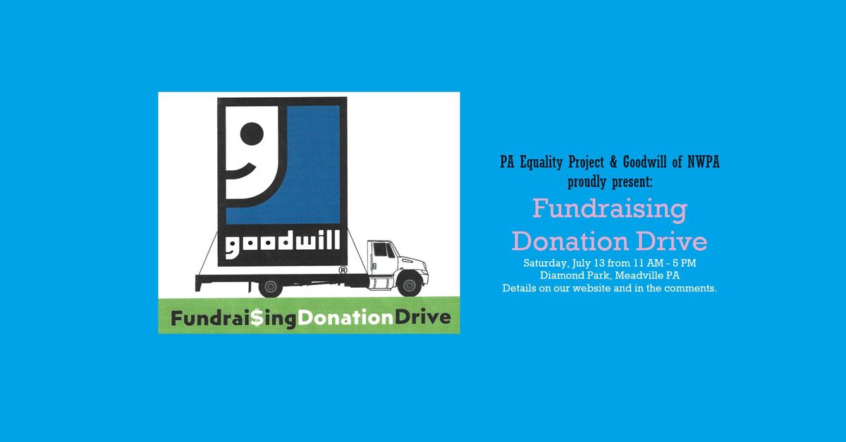 PEP & Goodwill Fundraising Donation Drive