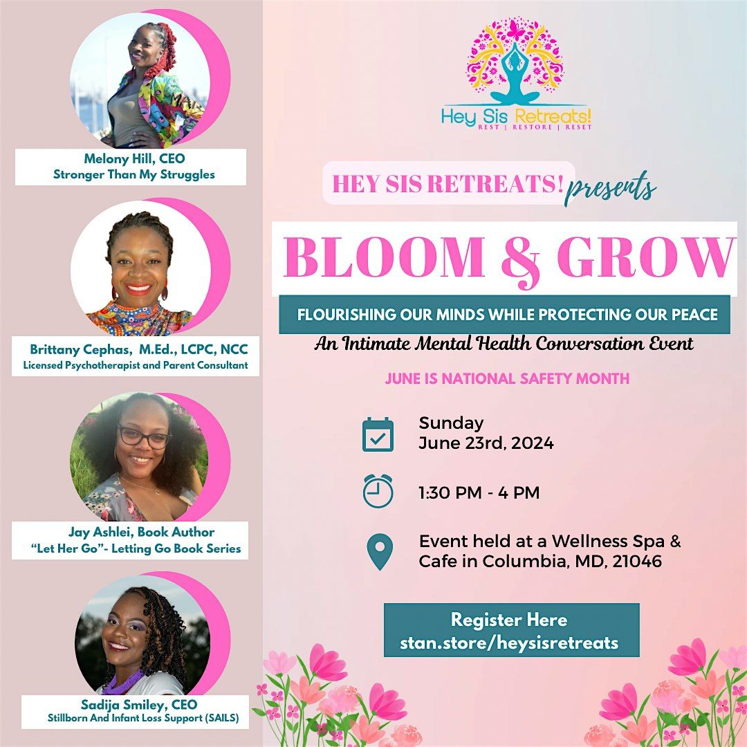 Bloom & Grow: An Intimate Mental Health Conversation Event
