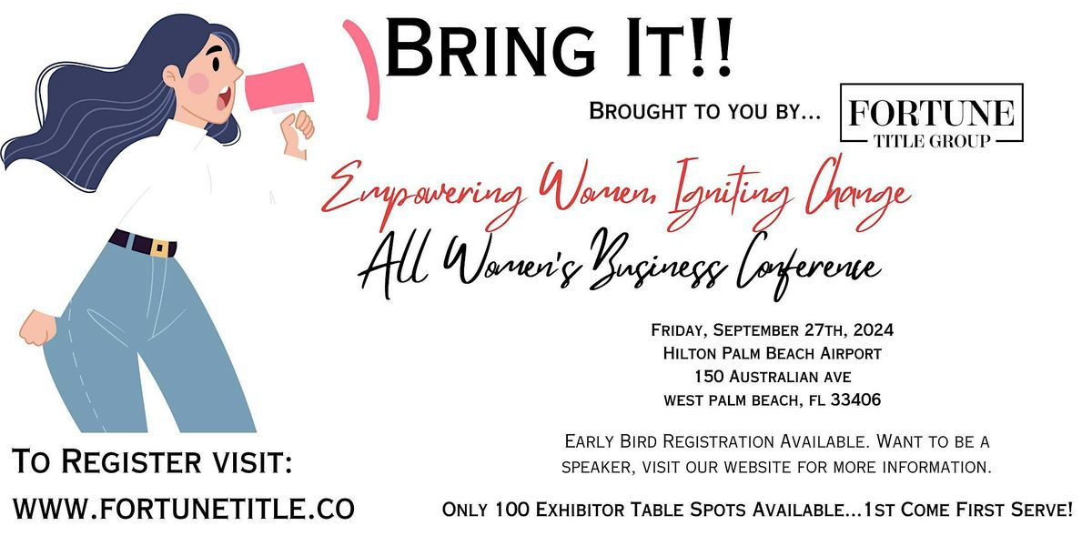 Bring It! All Women's Business Conference