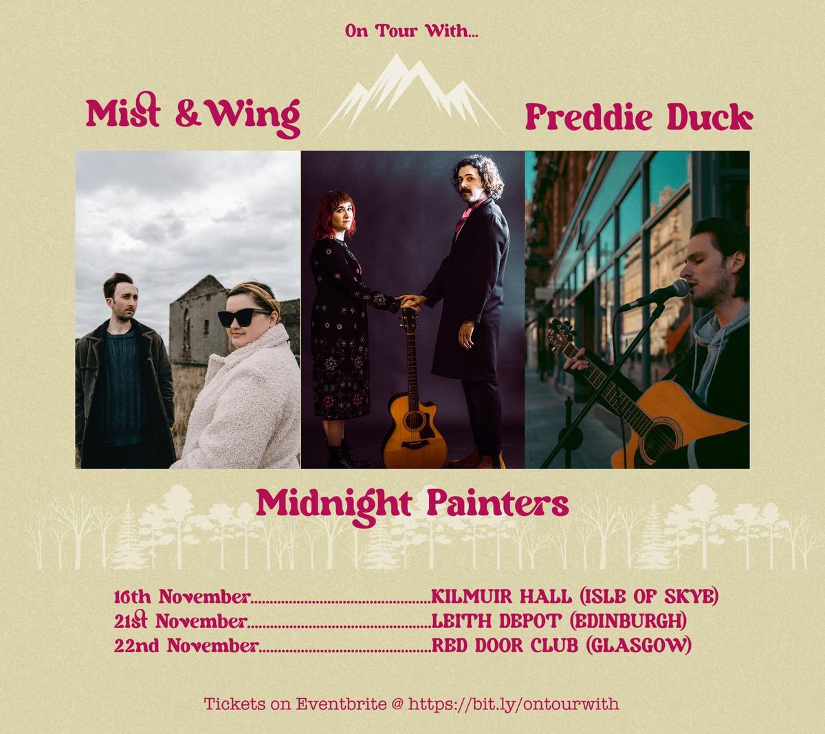 On Tour With: Mist & Wing \/ Midnight Painters \/ Freddie Duck - Leith Depot