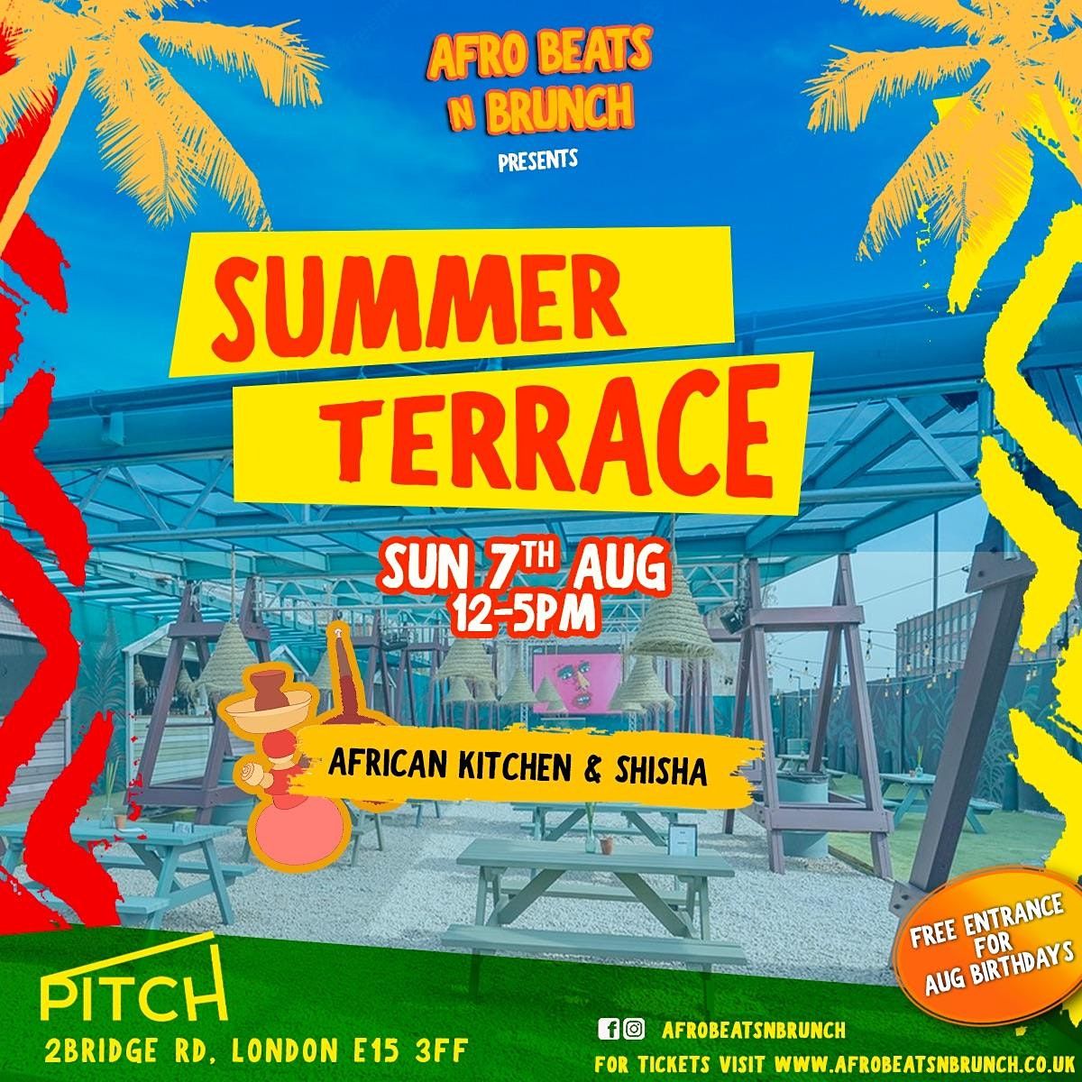 Afrobeats N Brunch: Summer Terrace - Aug 7th \u2600\ufe0f