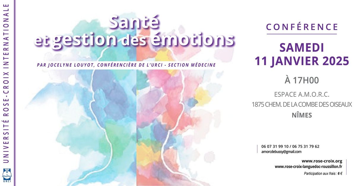 Conf\u00e9rence | Sant\u00e9 et gestion des \u00e9motions