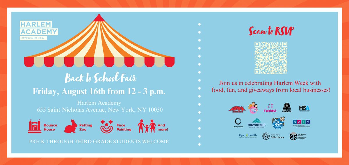 2024 Harlem Academy's Back to School Fair