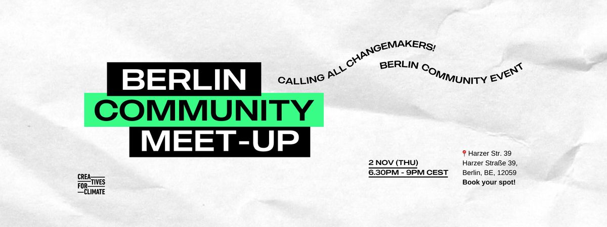 Berlin Creatives for Climate Community Event