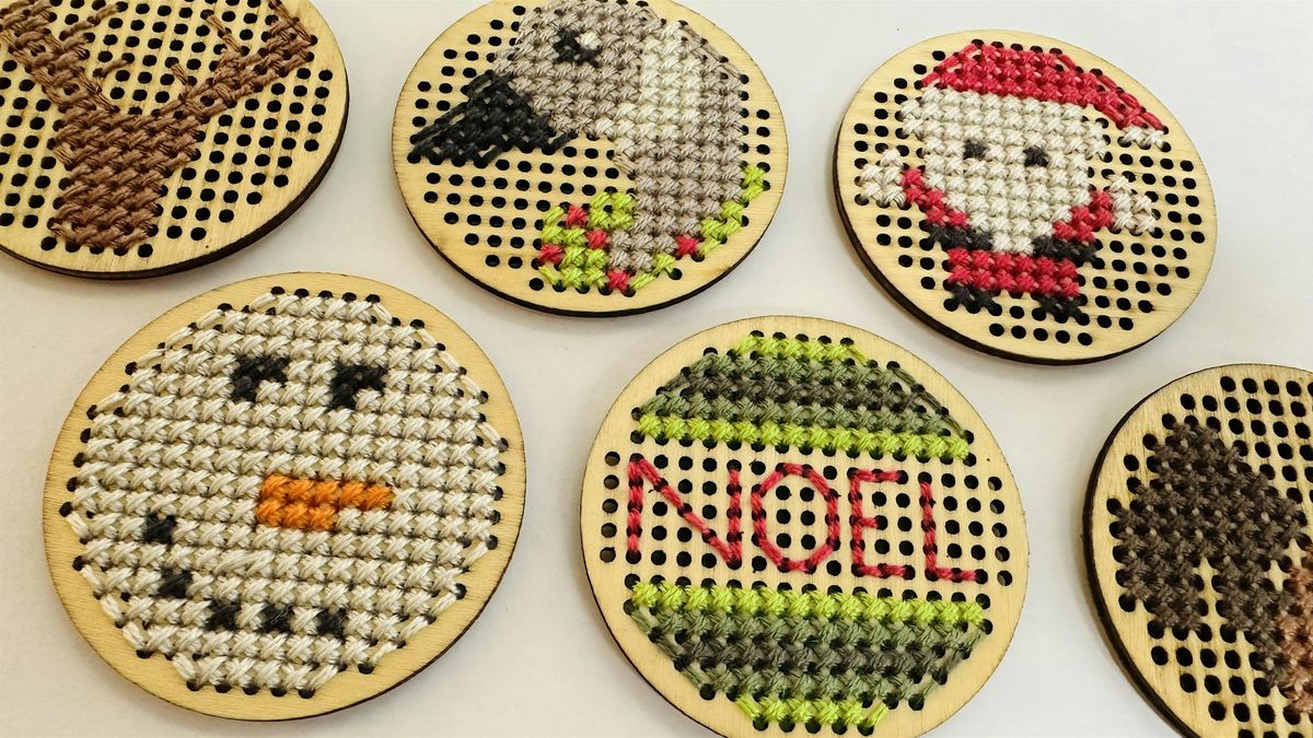 Cross stitch ornament workshop